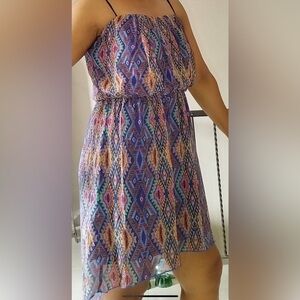 Colorful Geometric Patterned Dress